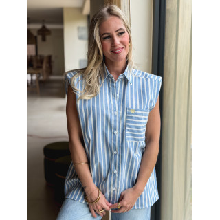 Chemise sans manches Kayna - Bleu