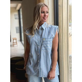 Chemise sans manches Kayna - Bleu