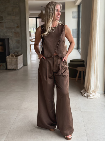 Pantalon Lylaïs - Chocolat