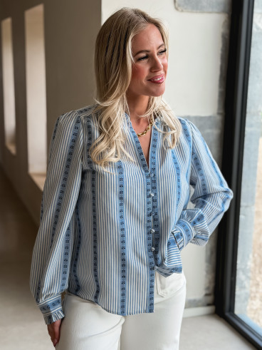 Chemise Sacha - Bleu ligné