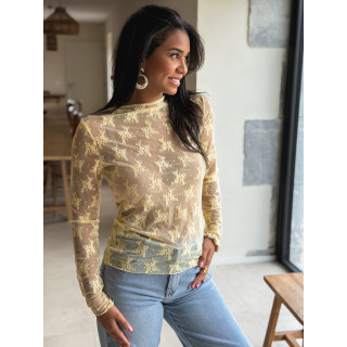 Blouse à motifs Séverine - Jaune