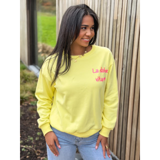 Pull " La dolce vita" - Jaune