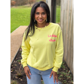 Pull " La dolce vita" - Jaune