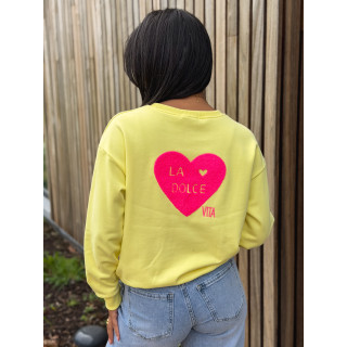 Pull " La dolce vita" - Jaune