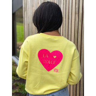 Pull " La dolce vita" - Jaune