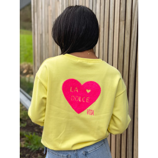Pull " La dolce vita" - Jaune