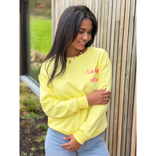 Pull " La dolce vita" - Jaune