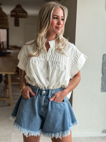 Short en jeans Serena - Bleu