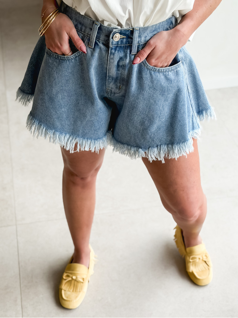 Short en jeans Serena - Bleu