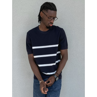 Pull ligné Erwan - Bleu marine