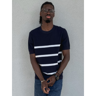 Pull ligné Erwan - Bleu marine