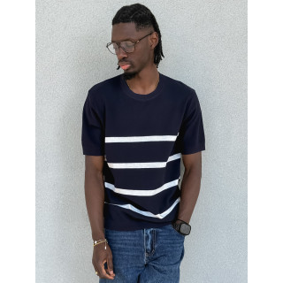 Pull ligné Erwan - Bleu marine