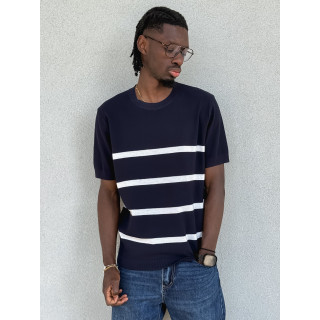 Pull ligné Erwan - Bleu marine