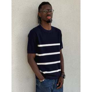 Pull ligné Erwan - Bleu marine