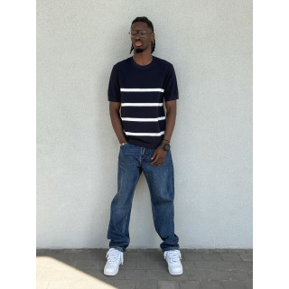 Pull ligné Erwan - Bleu marine