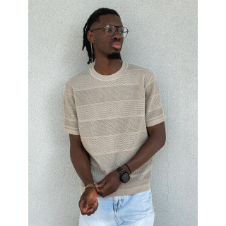 Pull manches courtes Elio - Beige foncé