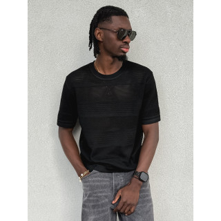 Pull manches courtes Elio - Noir