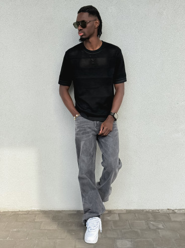 Pull manches courtes Elio - Noir Pull manches courtes Elio - Noir