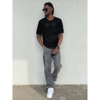 Pull manches courtes Elio - Noir