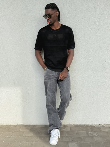 Pull manches courtes Elio - Noir Pull manches courtes Elio - Noir