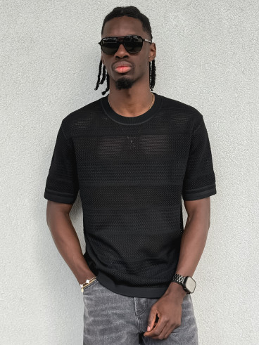 Pull manches courtes Elio - Noir Pull manches courtes Elio - Noir