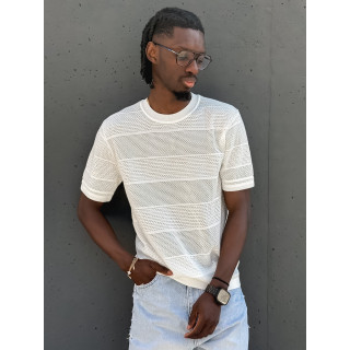 Pull manches courtes Elio - Blanc