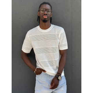 Pull manches courtes Elio - Blanc