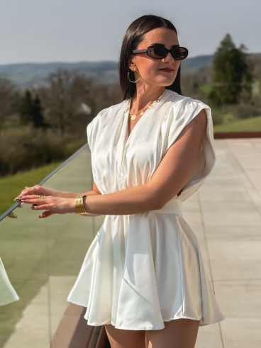 Combinaison short Nira - Ecru