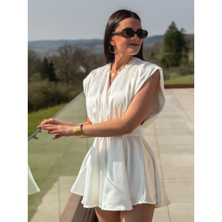 Combinaison short Nira - Ecru