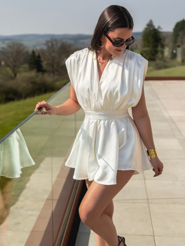 Combinaison short Nira - Ecru