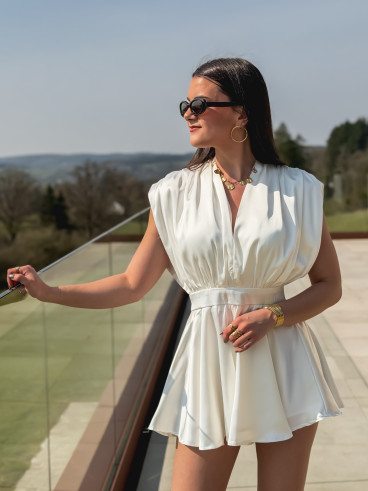 Combinaison short Nira - Ecru