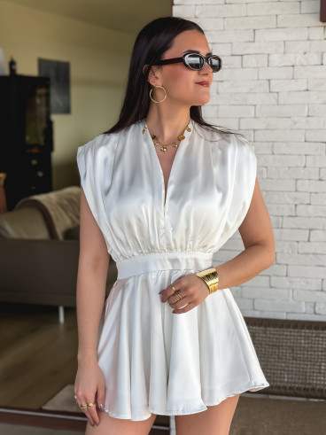 Combinaison short Nira - Ecru