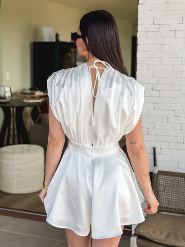 Combinaison short Nira - Ecru