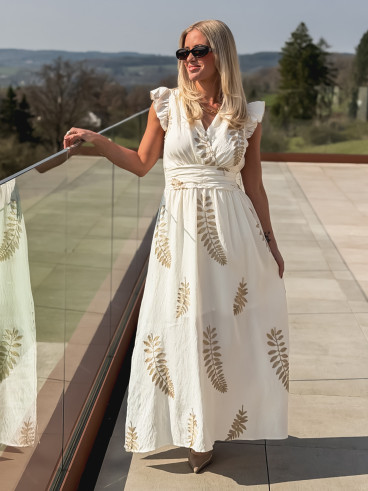 Robe longue Cassandra - Ecru