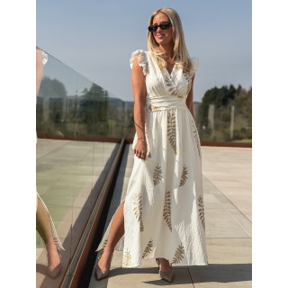 Robe longue Cassandra - Ecru