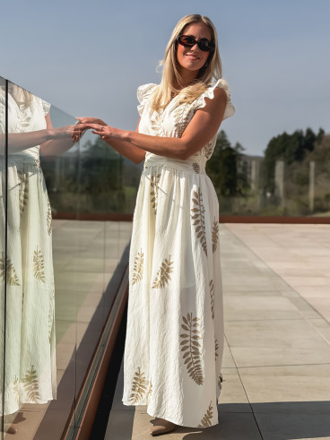 Robe longue Cassandra - Ecru