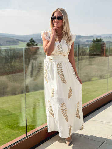 Robe longue Cassandra - Ecru