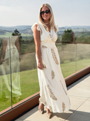 Robe longue Cassandra - Ecru