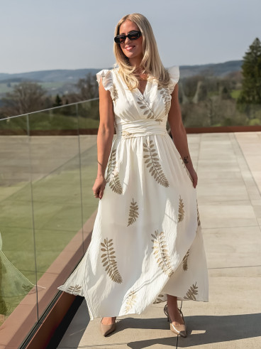 Robe longue Cassandra - Ecru