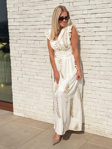 Robe longue Cassandra - Ecru