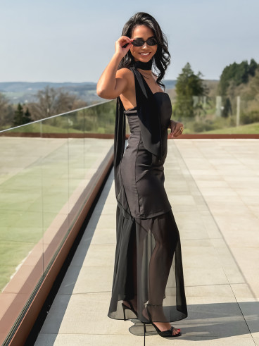 Robe longue Odile - Noir