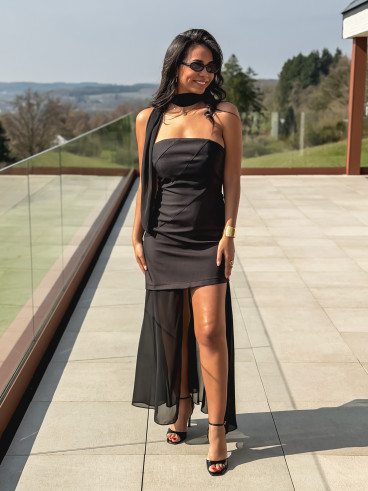 Robe longue Odile - Noir