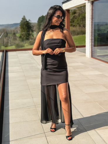 Robe longue Odile - Noir