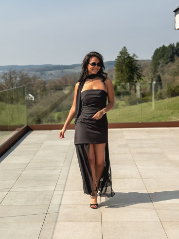 Robe longue Odile - Noir