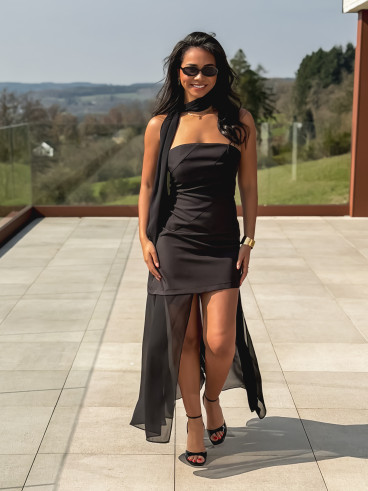 Robe longue Odile - Noir