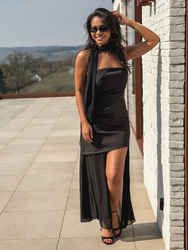 Robe longue Odile - Noir