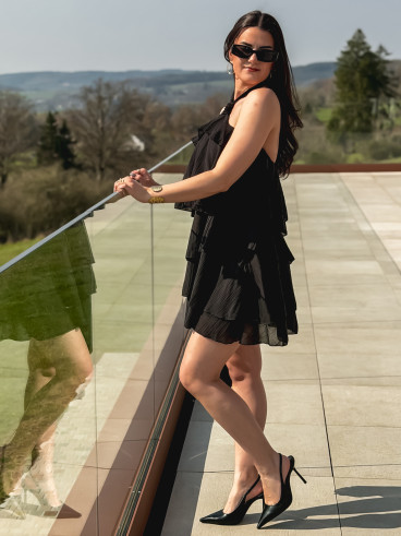 Robe courte Anaïs - Noir