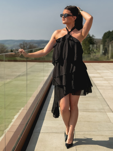 Robe courte Anaïs - Noir