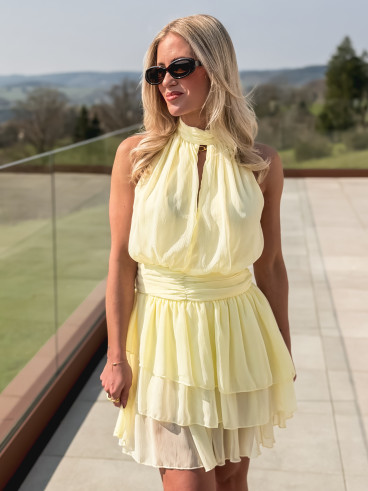 Robe courte Eponine - Jaune