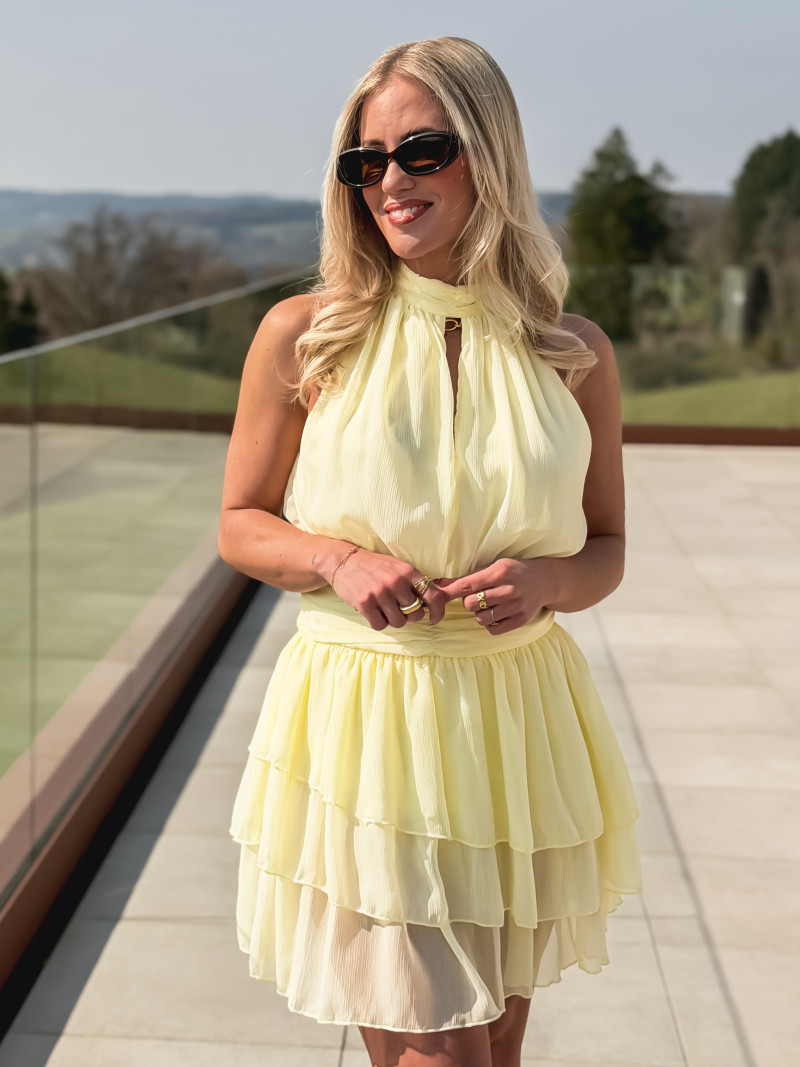 Robe courte Eponine - Jaune